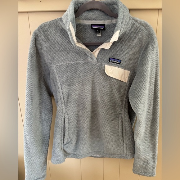 Grey & Cream Patagonia Retool Snap T Fleece - Picture 1 of 5